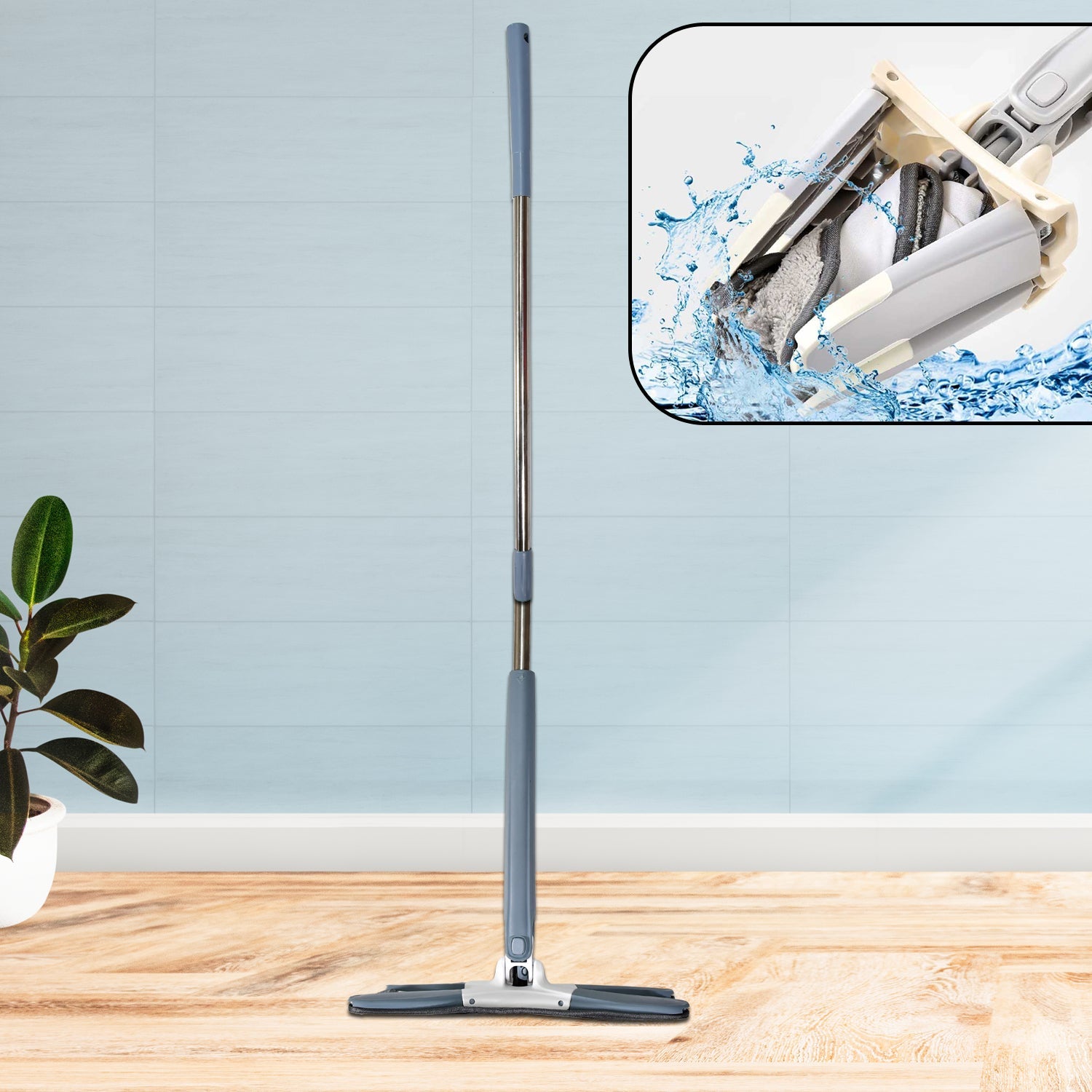 4874 X Shape Mop or Floor Cleaning Hands-Free Squeeze Microfiber Flat Mop System 360° Flexible Head, Wet and Dry mop for Home Kitchen with 1 Super-absorbent Microfiber Pads. DeoDap 4874 X Shape Mop or Floor Cleaning Hands-Free Squeeze Microfiber Flat Mop System 360° Flexible Head, Wet and Dry mop for Home Kitchen with 1 Super-absorbent Microfiber Pads. DeoDap